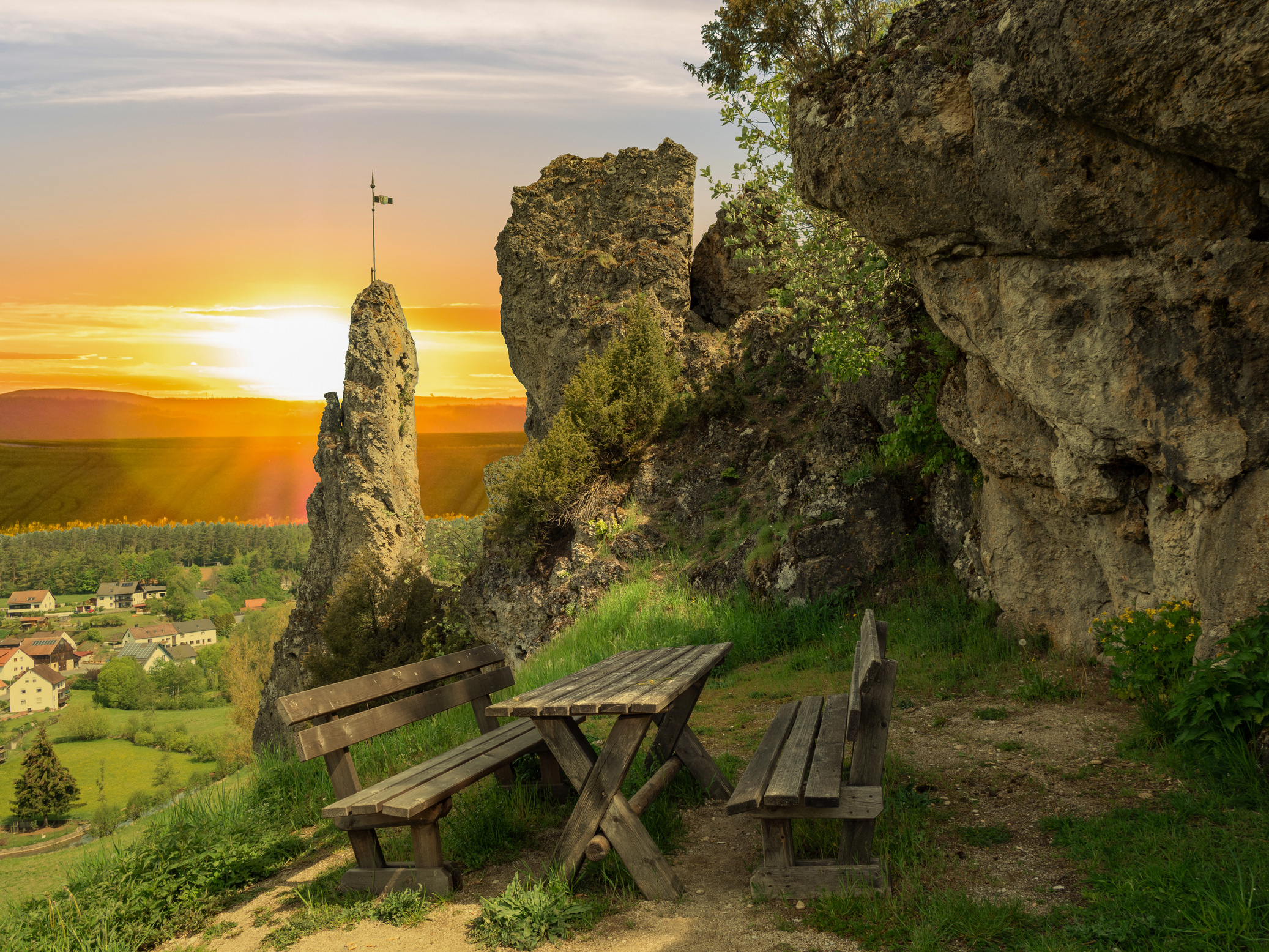 fairytale sunrise in Franconian Switzerland